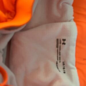 Under Armour Bright Orange and Light Gray Hoodie